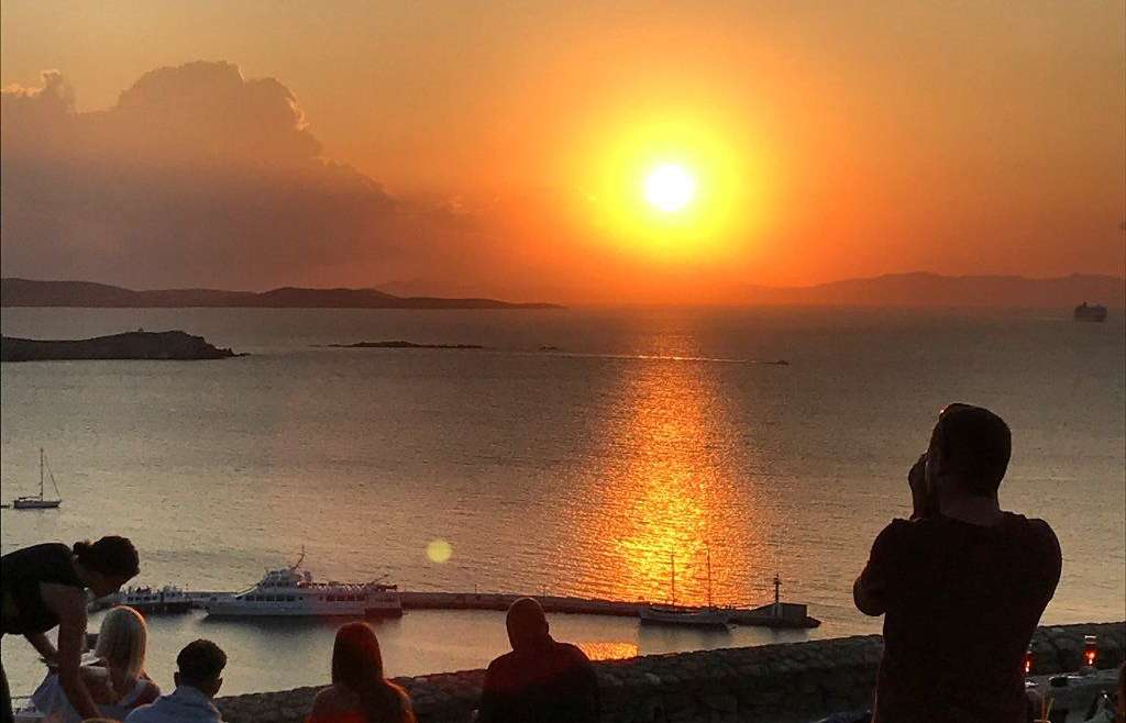 A 180˚ Breathtaking View of Mykonos Sunset
